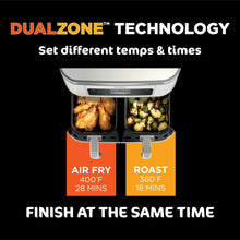 Ninja Foodi 4-in-1 8 Qt Air Fryer, 2 Basket, XL Capacity, with DualZone Technology, Air Fry, Roast & More, DZ100WMWH Dove