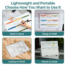 Marsrock Sale 17"×13"Green Desktop Double-Sided Dry Erase Whiteboard with Stand,10Markers,6Magnets,1Eraser,Great for Home,School&Office Planning