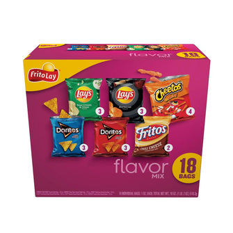 Flavor Mix Variety Pack Snack Chips, 1Oz Bags, 18 Count Multipack - Brands For Less USA