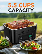 Cordless Electric Lunch Box, Heated Lunch Box Battery Powered with Automatic Scheduled Heating, 5.5 Cups Capacity, with Removable Tray Divider, Dishwasher Safe, for Hot Meals Anywhere - Brands For Less USA