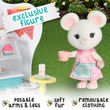 Honey Bee Acres Bees Teas Pastry Shop – 35 Piece Miniature Bakery Dollhouse with Cupcakes, Tea Cups & Exclusive Mouse Figure – Kids Ages 3+ - Brands For Less USA