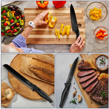 Vesteel Knife Set for Kitchen with Block, 15 Pcs High Carbon Stainless Steel Kitchen Knife Set with Self Sharpening