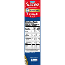 Success Boil-in-Bag Basmati Rice, Gluten Free, 14 oz Box