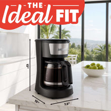 Gourmia One-Touch Coffee Maker 12 Cup with Pause & Serve, Auto Keep Warm, Black