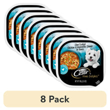 8pack_CesarHomeDelightsSlowCookedChickenAndVegetablesWetDogFood_3.5OzTray - Brands For Less USA