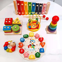 9-PieceWoodenToddlerLearningSet_MontessoriMusical_EducationalToyswithXylophone_BellStick_Maracas_Castanets_BeadMaze_ShapeSorter_StackingRings_Clock_Ages1-3_1 - Brands For Less USA