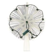 Estrella de oropel blanco de 9 puntas con luces LED para la punta del árbol de Navidad, 17,8 cm (7"), de Holiday Time 