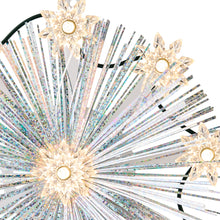 9-Point White Tinsel Star LED Christmas Tree Topper, 7", by Holiday Time