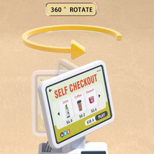 Adofi 46PCS Cash Register for Kids, Kids Pretend Play Toys with Scanner, Shopping Cart, Calculator, Play Food, Toddler Toys for Boys Girls, Toys for Girls 3 6 Years, Kids Toys Cash Register-Yellow