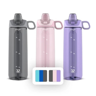 Pogo 32-Oz Tritan Water Bottles, Assorted Colors (3 Pk.)