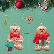 HAMCSTNF Gingerbread Man Ornaments for Christmas Tree, 12pcs, 3"