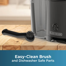 BLACK+DECKER Fruit & Vegetable Juicer Extractor, 400-Watt, Quiet, Black Plastic