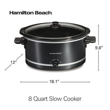 Hamilton Beach 8 Qt Slow Cooker, Stoneware Crock with Removable Pot