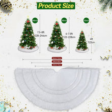Christmas Tree Skirt 30 Inches Faux Fur White Christmas Tree Skirt for Christmas Tree Decorations Large Plush Tree Skirts Xmas Ornaments Decorations, White