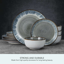 Pfaltzgraff Jaimie 12 Piece Stoneware Dinnerware Set Gray