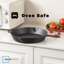 Mainstays 12 Inch Cast Iron Skillet with Single Helper Spout Black
