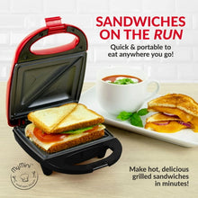 MyMini Sandwich Maker Grill, 520 watts, Red