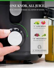 GDOR Kitchen Appliances Juicer Machine Dual Speeds Centrifugal Extractor, Titanium Enhanced Cut Disc, 2.5" FeedChute Juicer, Anti-Drip, Includes Cleaning Brush,Black