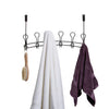 Mainstays SnugFit 6-Hook Over-the-Door Towel and Robe Rack, Black