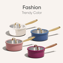 Carote 1.5QT & 3QT Tri-Ply Stainless Steel Saucepan Set with Lids, Small Induction Cooking Pot for Milk and Soup, Blue - Brands For Less USA