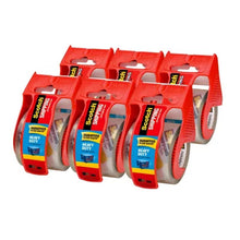 Scotch Heavy Duty Shipping Packaging Tape Dispensers, 1.88" X 27.7 Yd, 6 Pack