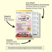 California Gold Nutrition, CranMax® LactoBif® Probiotics, 25 Billion CFU, 30 Veggie Capsules