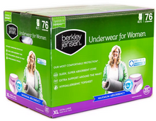 Berkley Jensen Incontinence Underwear for Women - XL, 76 ct.