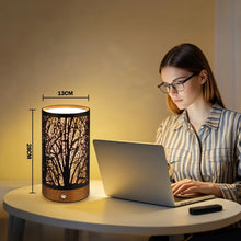 Table Lamps for Bedroom, 3-Way Dimmable Touch Control Bedside Lamp, Nightstand Lamp with Metal Branch Shade for Office, Living Room, Reading(E26 Light Bulb Included)