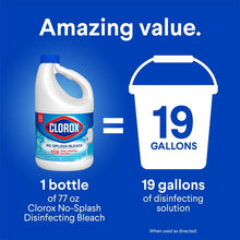 Clorox Splash-Less Liquid Bleach, Regular Scent, 77 fl oz
