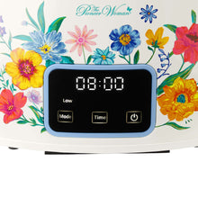 The Pioneer Woman 6-Quart Slow Cooker, Locking Lid, Digital, Brilliant Blooms,