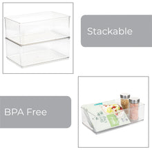 Mainstays Large Clear Plastic Organizer Bin for Bathroom