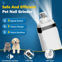 BEBANG Dog Nail Grinder, 2 LED Lights, Super Quiet and Low Vibration Electric Dog Nail Trimmers for Small Medium Large Dogs & Cats