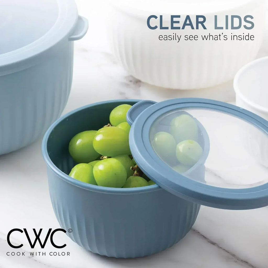 COOK WITH COLOR Meal Prep Containers Wide Mixing Bowls Food Storage Co ...