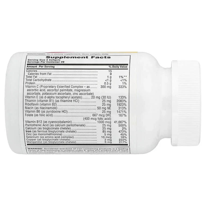 NaturesPlus, Hema-Plex® Iron, 60 Fast-Acting Softgels– Brands For Less USA