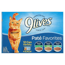 9Lives Paté Favorites Variety Pack Wet Cat Food, 5.5-Ounce Cans, 12-Count