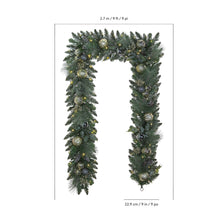 9' Pre-lit LED with Twinkle Artificial Decorated Garland, Metallic