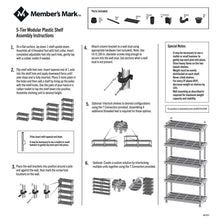 Member's Mark 5-Tier Heavy-Duty Shelf, 48""W x 20""D x 72""H