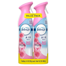 Febreze Air Mist Air Freshener Spray, Downy April Fresh, 8.1oz, 2 Count
