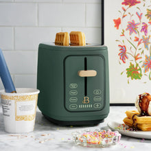 Beautiful 2 Slice Toaster with Touch-Activated Display, Thyme Green by Drew Barrymore