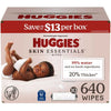 Huggies Skin Essentials Hypoallergenic Baby Wipes, 10 Flip-Top Packs, 640 ct.