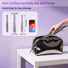 NEXPURE 1/2" Flat Iron Hair Straightener & Curler, 2 in 1 Ceramic Mini Straightener, Travel Iron, 30s Fast Heat Up, Purple