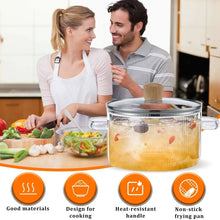 Glass Cooking Pot with Lid 1.6L/54oz Heat Resistant Glass Saucepan with Double Handles Non-Stick Borosilicate Glass Stovetop Pot Safe Clear Cooking Pot for Soup Milk Sauce Pasta Noodle - Brands For Less USA