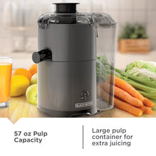 BLACK+DECKER Fruit & Vegetable Juicer Extractor, 400-Watt, Quiet, Black Plastic