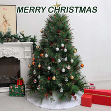 DAKIMOE Christmas Tree Skirt White Plush Skirts Xmas Decorations for Merry Christmas Party Faux Fur, 30 inches