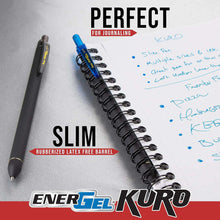 Pentel EnerGel Kuro Gel Pen, Shades of Black, 0.7mmtip, Assorted black ink, 5 pens