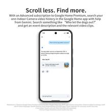 onn Indoor Camera Wired, 1080p HDR Video, with Google Home and Gemini – Search Video History, Event Descriptions