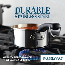 Farberware Brilliance 1 Quart Saucepan with Pour Spout, Induction Compatible, Metal Utensil and Dishwasher Safe, Stainless Steel