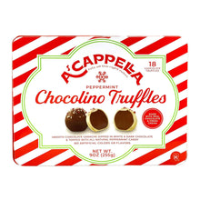 A'cappella 18 Peppermint Chocolino Truffle Tin, 2-pack