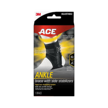 ACE Brand Ankle Support with Side Stabilizers, Adjustable, Black, 1 Brace - Brands For Less USA