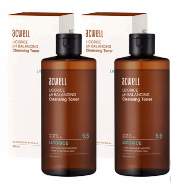 ACWELL Licorice pH Balancing Cleansing Toner, 10.14 fl oz, 2-pack